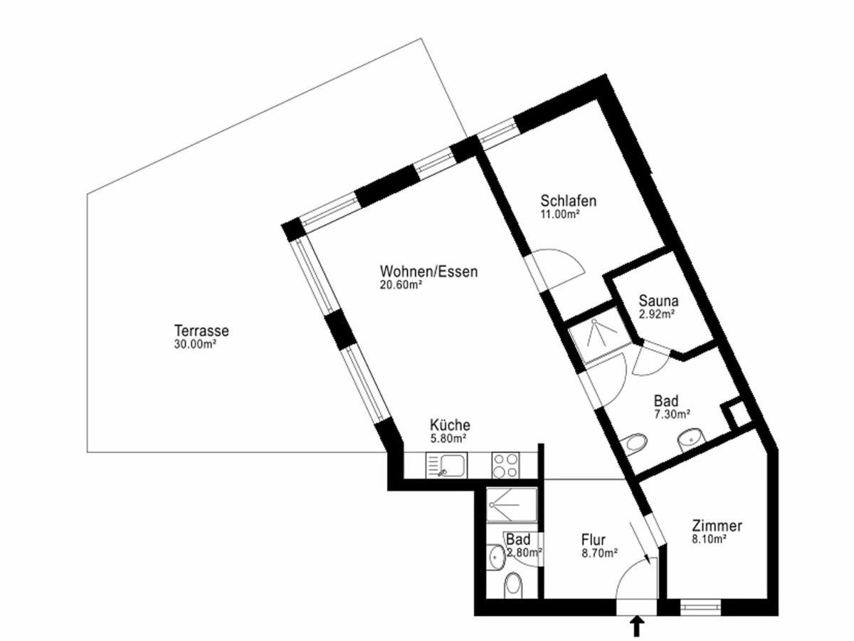 Strandvilla Baabe - Ferienwohnung 16 Mit Sauna Экстерьер фото